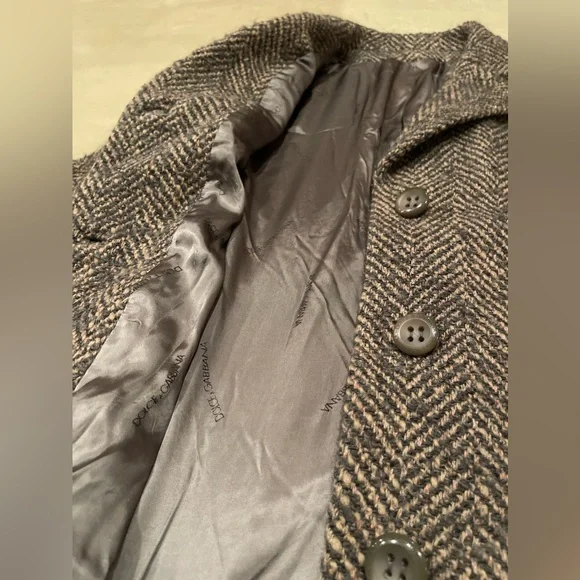 Vintage Dolce & Gabbana Wool Long Coat - Picture 5 of 11